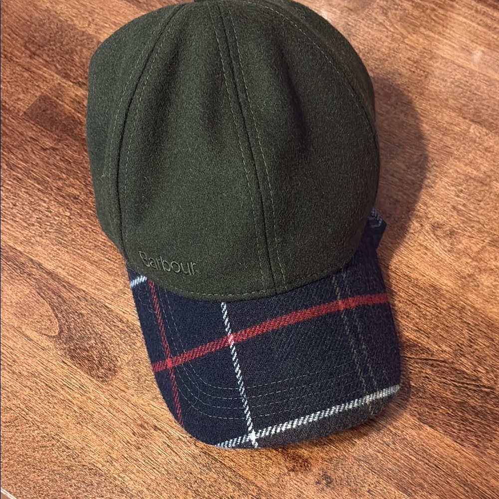 Barbour Olive and Tartan Cap UNISEX